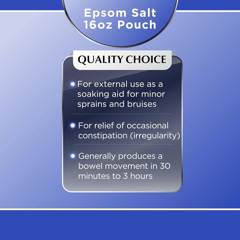 Epsom Salt Soaking Solution - Magnesium Sulfate for Aches & Pains | 1 Pound Bag