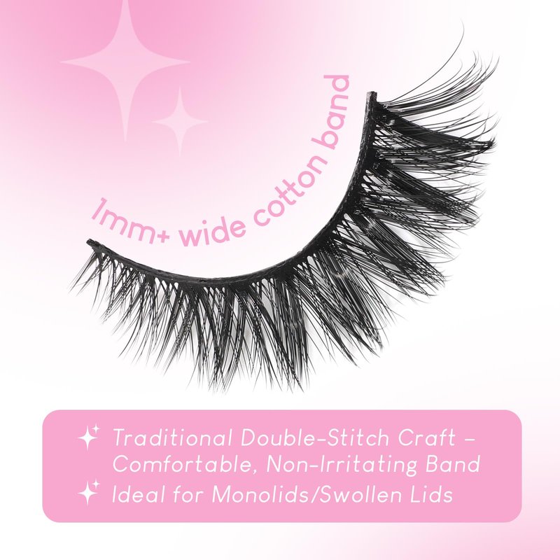 Azenlo False Eyelashes 48 Pairs Faux Mink Lashes 14mm Wispy Lashes 3D Fluffy Cat Eye Lashes Pack Bulk Wholesale Strip Lashes(style 48-045)