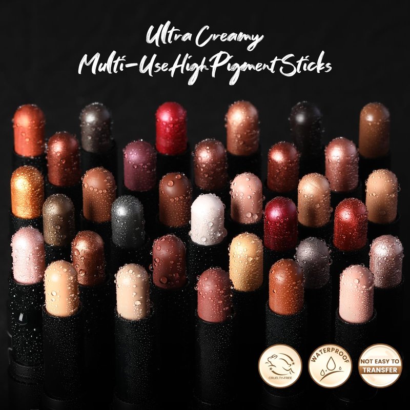 FOCALLURE 3 Pcs Cream Eyeshadow Stick,Shimmer Eyeshadow Pencil Crayon,High Pigmented Crease-proof Eye Shadow Brightener Sets,Long Lasting Eye Shadow Highlighter Stick Make up