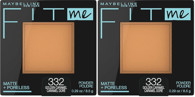 Maybelline Fit Me Matte + Poreless Pressed Face Powder - Golden Caramel, 1 Count (Pack of 2)