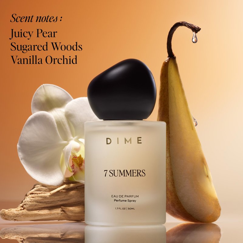 DIME Beauty 7 Summers Perfume for Women, 1.7 oz / 50 ml - Sweet Floral Scent, Clean Fragrance Eau de Toilette, Hypoallergenic