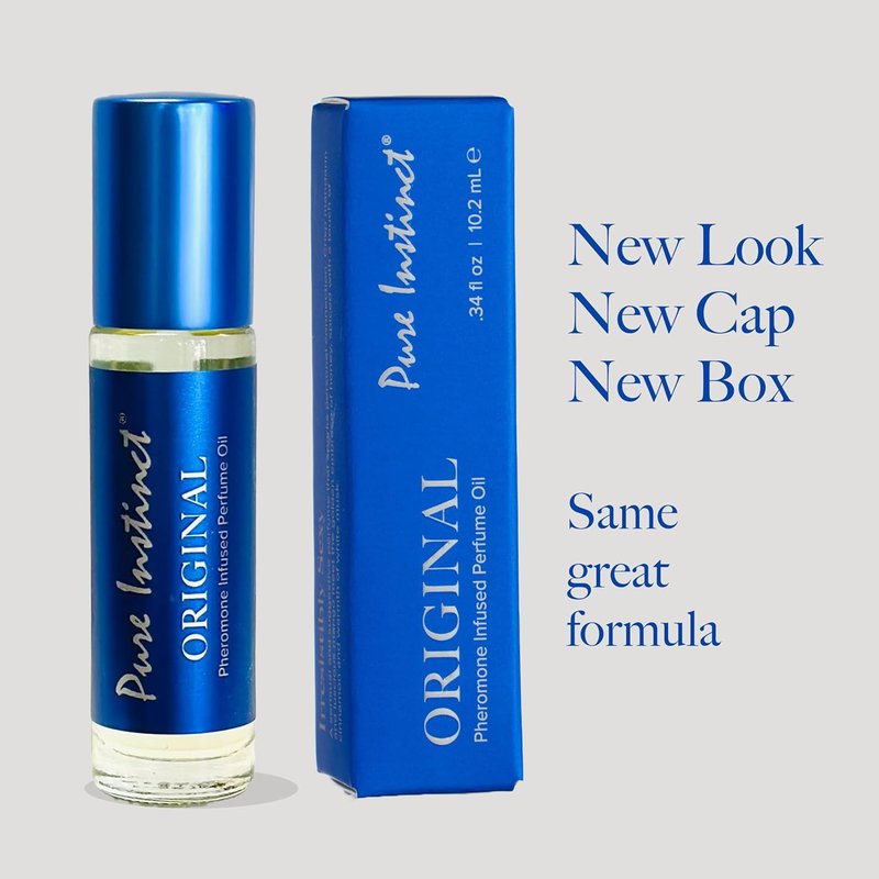 Pure Instinct Roll-On Pheromone Essential Oil Perfume - Unisex 2-Pack | TSA-Friendly
