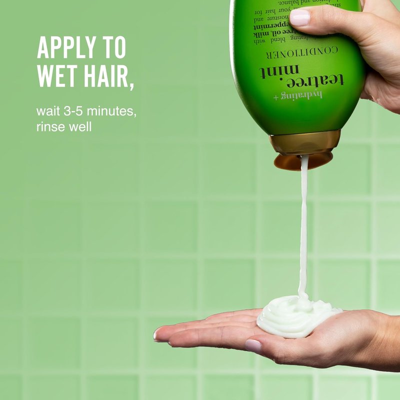 OGX Hydrating Tea Tree Mint Conditioner - Nourishing Scalp Care with Tea Tree & Peppermint Oil | 13 fl oz