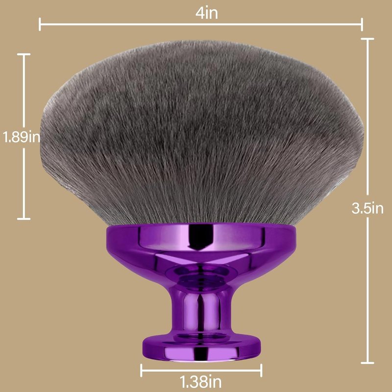 Extra Large Body Makeup Brush - Kabuki Brush for Self Tanner & Bronzer | 4-Inch Wide Head for Even Application - Purple