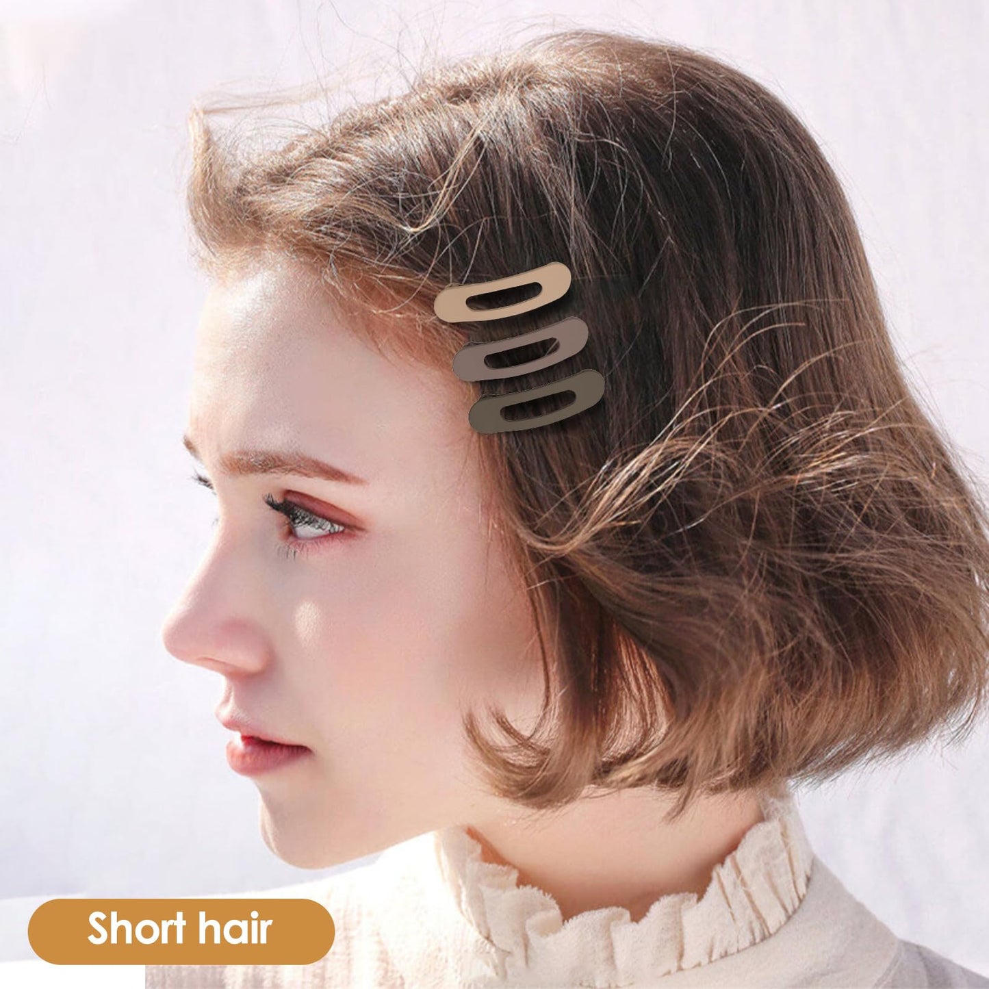 Small Flat Hair Clips for Women Lay Down Clips for Thin Hair Accessories 6pack