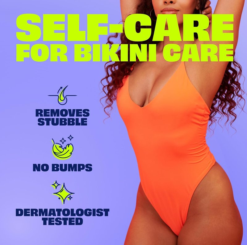 Nair Bikini Cream - Green Tea Sensitive Formula for Smooth Skin | 1.7 Ounce (Pack of 2)