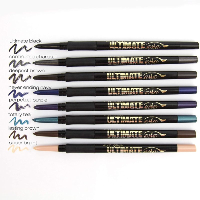 L.A. Girl Ultimate Intense Stay Auto Eyeliner - Long-Lasting Charcoal | Smooth Application