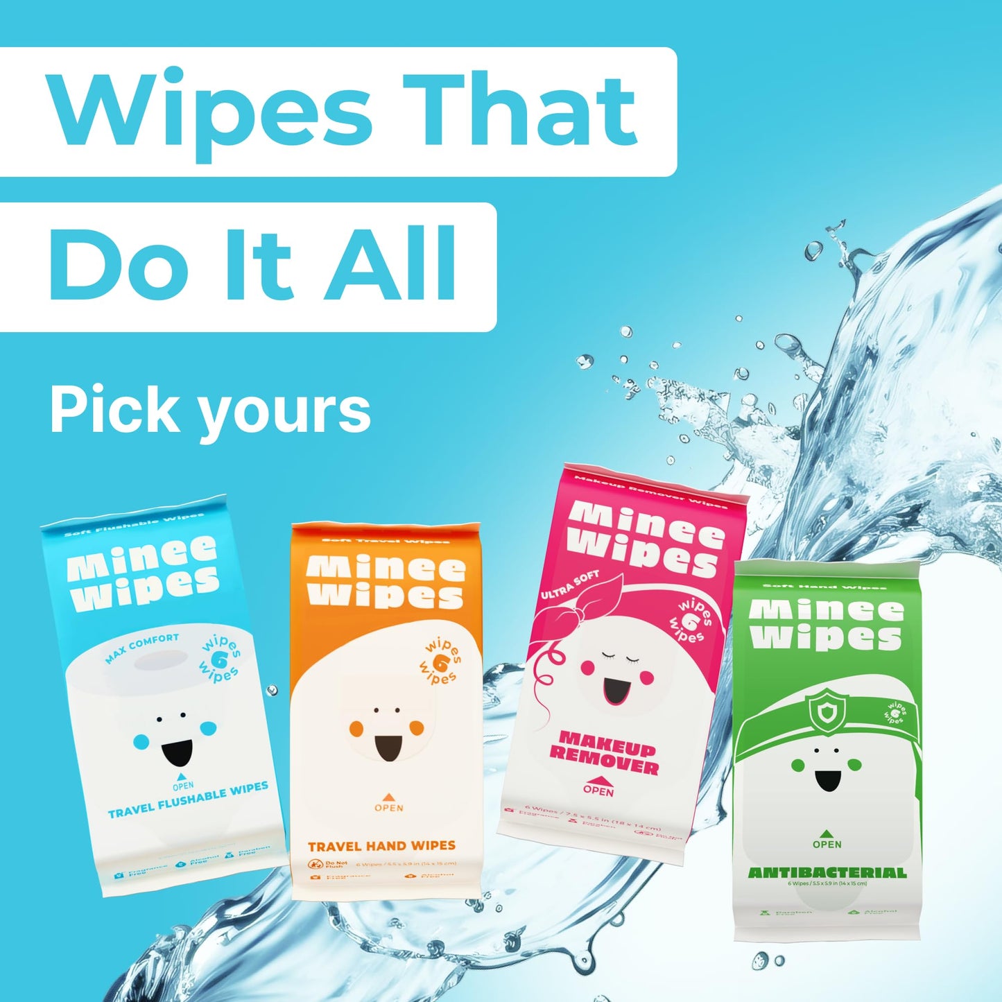Feminine Wipes for Women – Flushable pH Balanced Wipes, 99% Water & Aloe – Unscented, Gentle Intimate & Period Care with Odor Protection – Daily Hygiene & Travel Essentials – 8 Pack, 48 Wipes