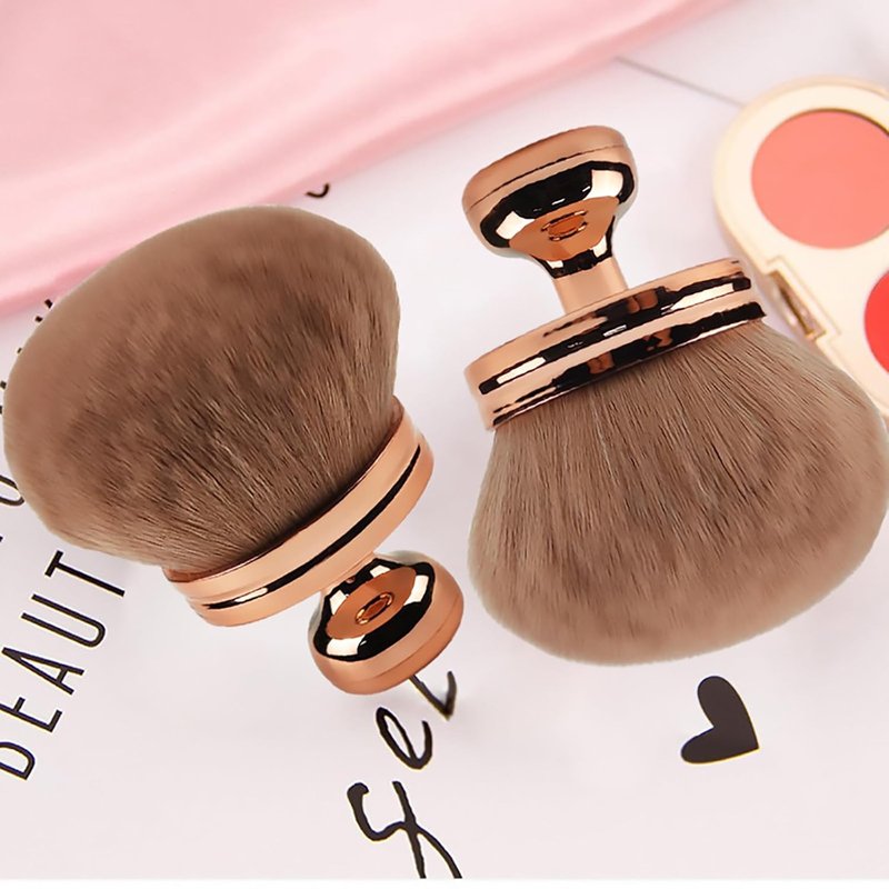 Body Makeup Brush - Extra Large Kabuki Brush for Self Tanner & Bronzer | 74mm Wide Head, Oval Design with Drawstring Bag