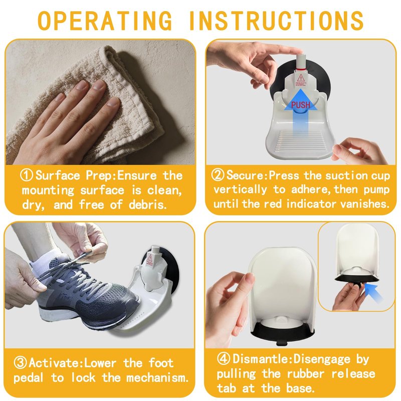 Houlishu Shower Foot Pedals with Foldable Shaving Leg Hair with Strong Suction Cups for RV bathrooms