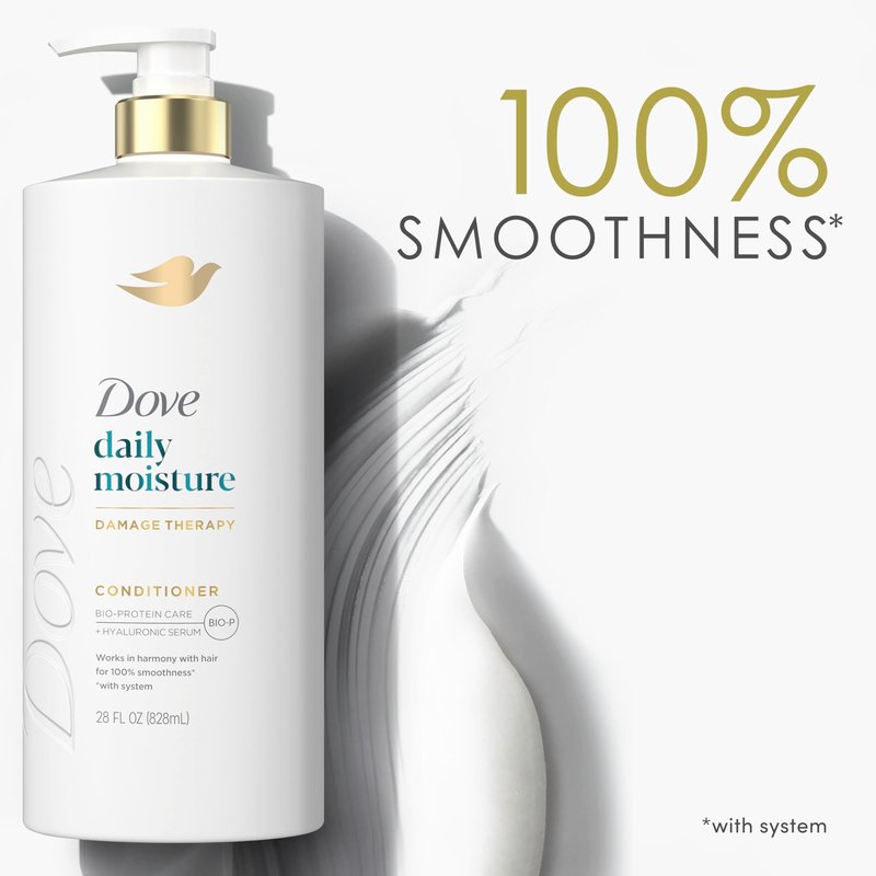 Dove Conditioner 4 Pack Intensive Repair for Damaged Hair with Bio-Protein Care Technology and Amino Serum 28 Fl Oz