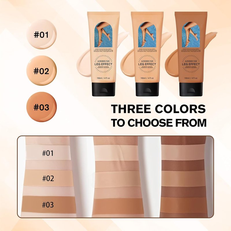 Leg Makeup Waterproof No Transfer,Flawless Legs Body Scar Tattoo Cover Up Makeup Waterproof Long Last Concealer for All Skin Tones. (01# Fairest)