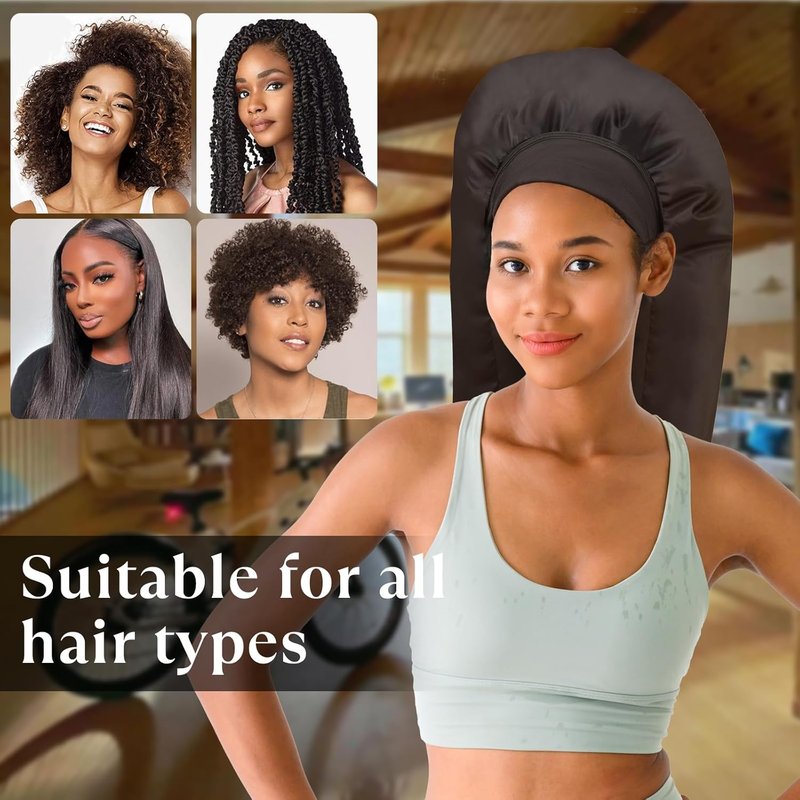 Hair Steamer Cap - Electric Thermal Deep Conditioning Spa Cap for Natural Hair | Home Use