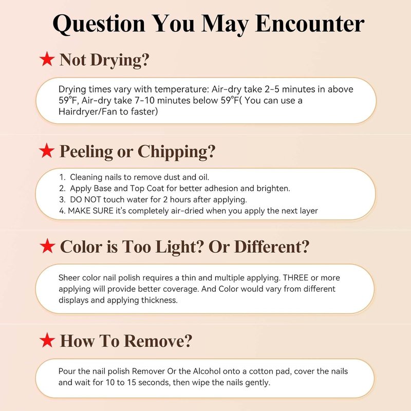 Quick Dry Nail Polish - Sheer Nude Holographic Color | High Coverage, Water-Based, 12ML