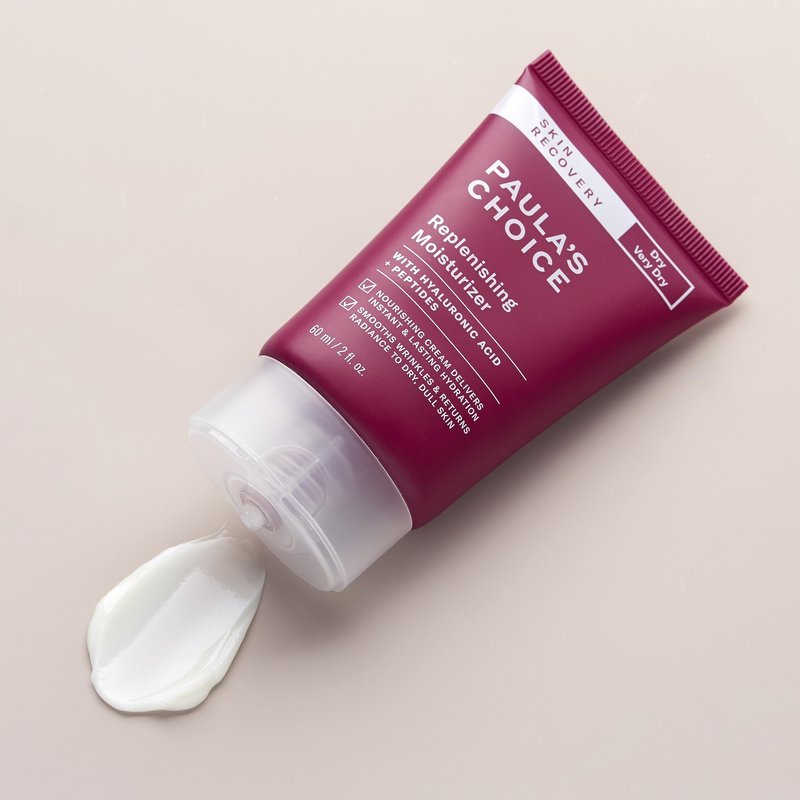 Paula's Choice SKIN RECOVERY Replenishing Face Moisturizer Cream, Daily Facial Moisturizer with Hyaluronic Acid, & Peptides, Face Lotion for Dry, Sensitive Skin, Fragrance-Free, 2oz