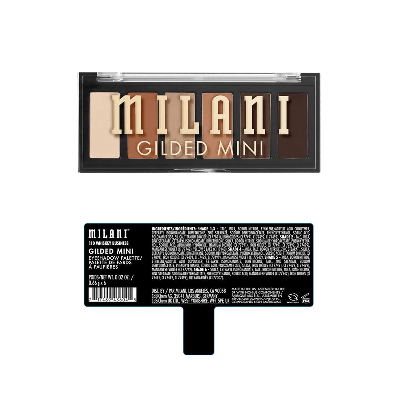 Milani Gilded Mini Eyeshadow Palette - 6 Versatile Matte & Shimmer Shades | Whiskey Business