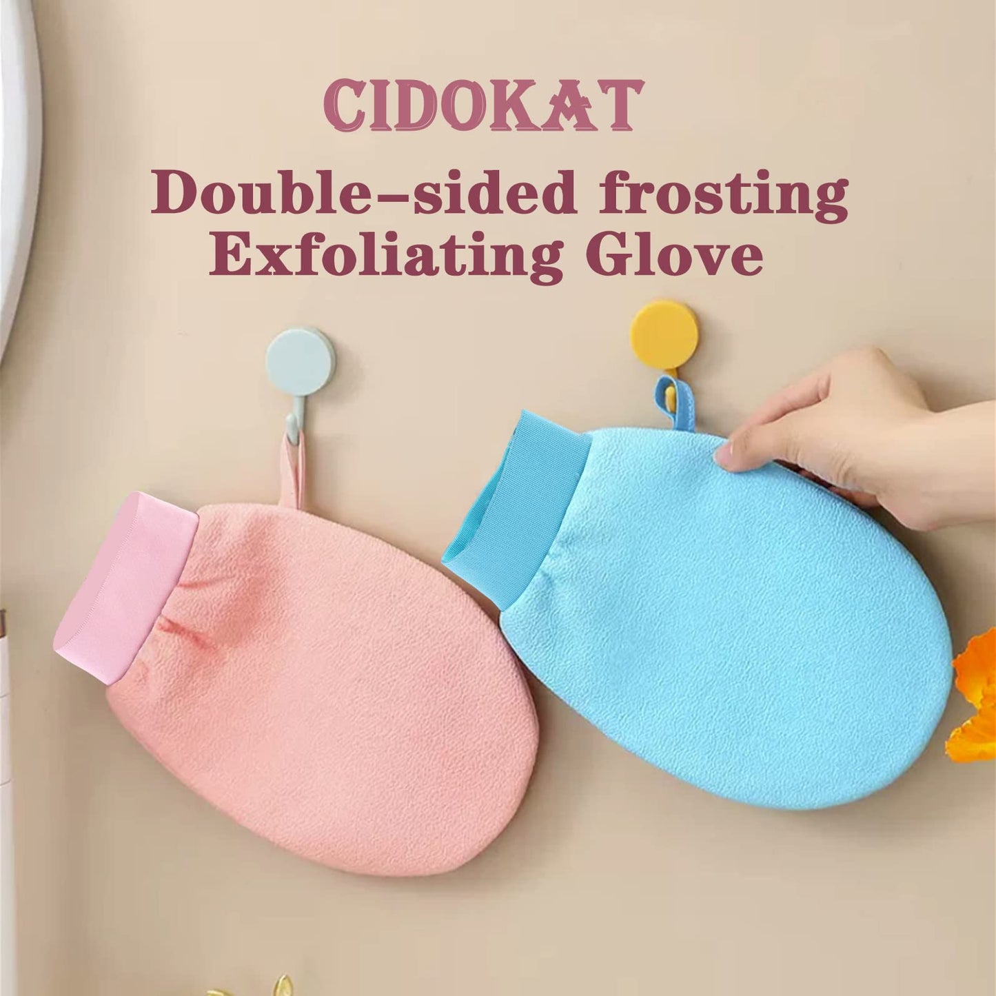 CIDOKAT Exfoliating Mitt For Body Scrub Exfoliator Glove Revive Glow Keesa Exfoliating Glove Exfoliate Bath Korean Deep Exfoliating Gloves For Shower Dead Skin Remover Scrubber Exfoliation 1Pcs Black