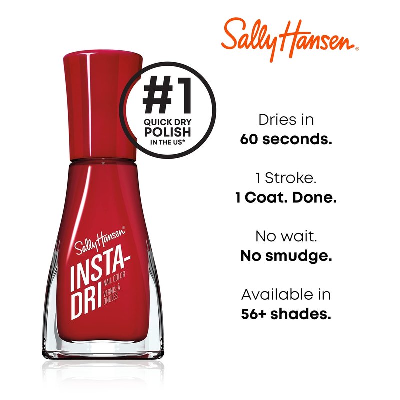Sally Hansen Insta-Dri Nail Polish, Luxe Finish Collection, Extrava-grey, 0.31 fl oz (Pack of 2)
