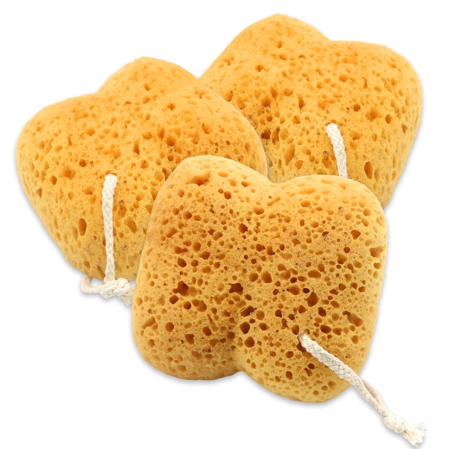 3Pcs Bath Sponges,Larger Shower Sponges for Women Men, Exfoliating Body Sponge Dense Foam for Gentle & Deep Cleansing, Ultra-Soft for Sensitive Dry Skin