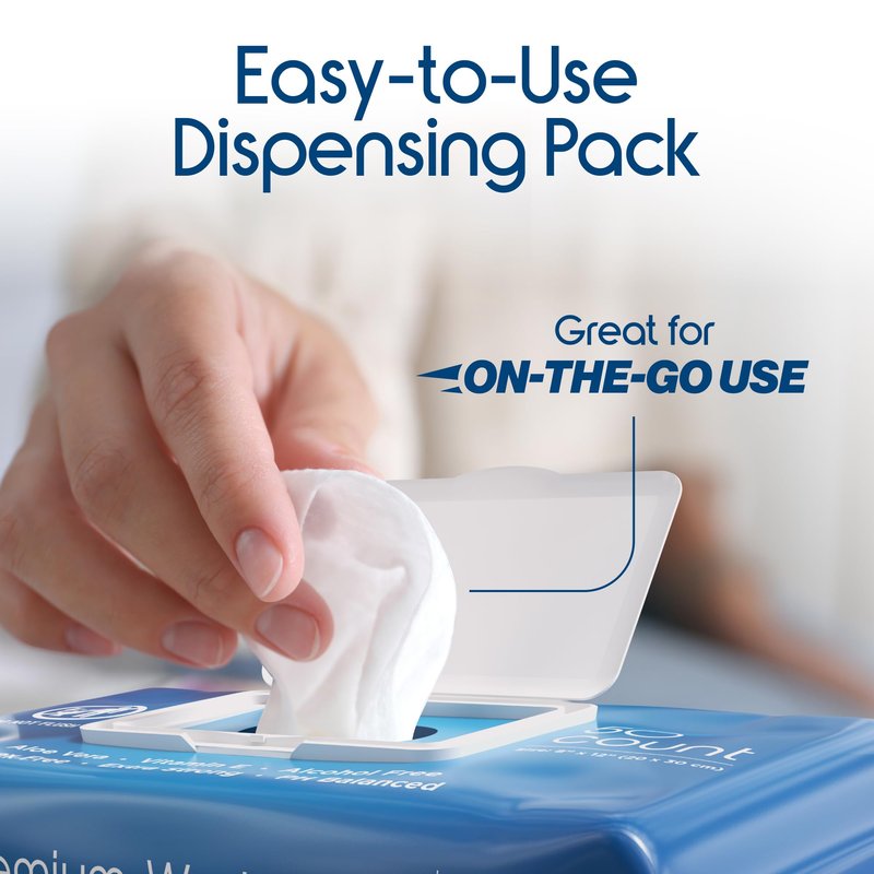 Inspire Adult Wet Wipes, Wash Cloths | Adult Wipes for Incontinence & Cleansing for Elderly, 8"x12" (200 count)