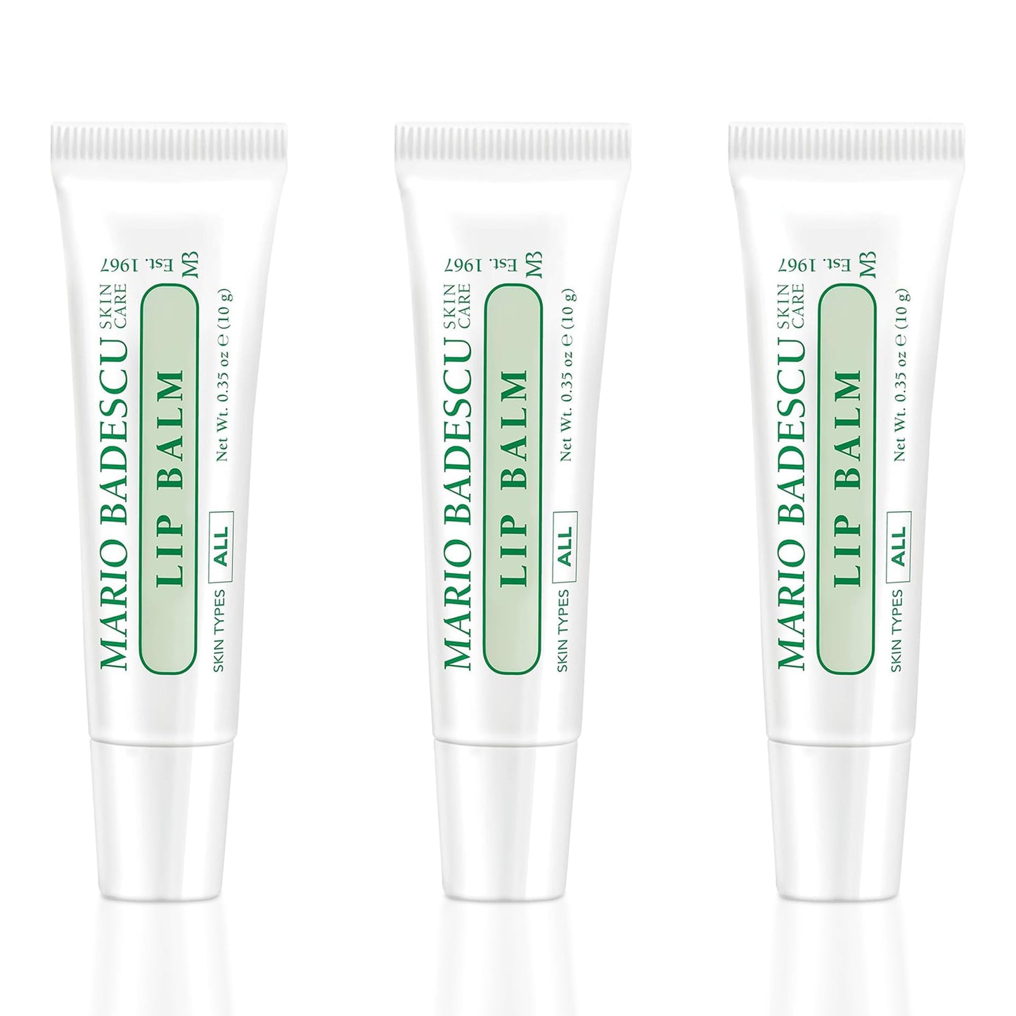 Mario Badescu Moisturizing Original Lip Balm for Dry Cracked Lips, Infused with Coconut Oil and Shea Butter, Ultra-Nourishing Lip Care Moisturizer for Soft, Smooth and Supple Lips, 3 Pack