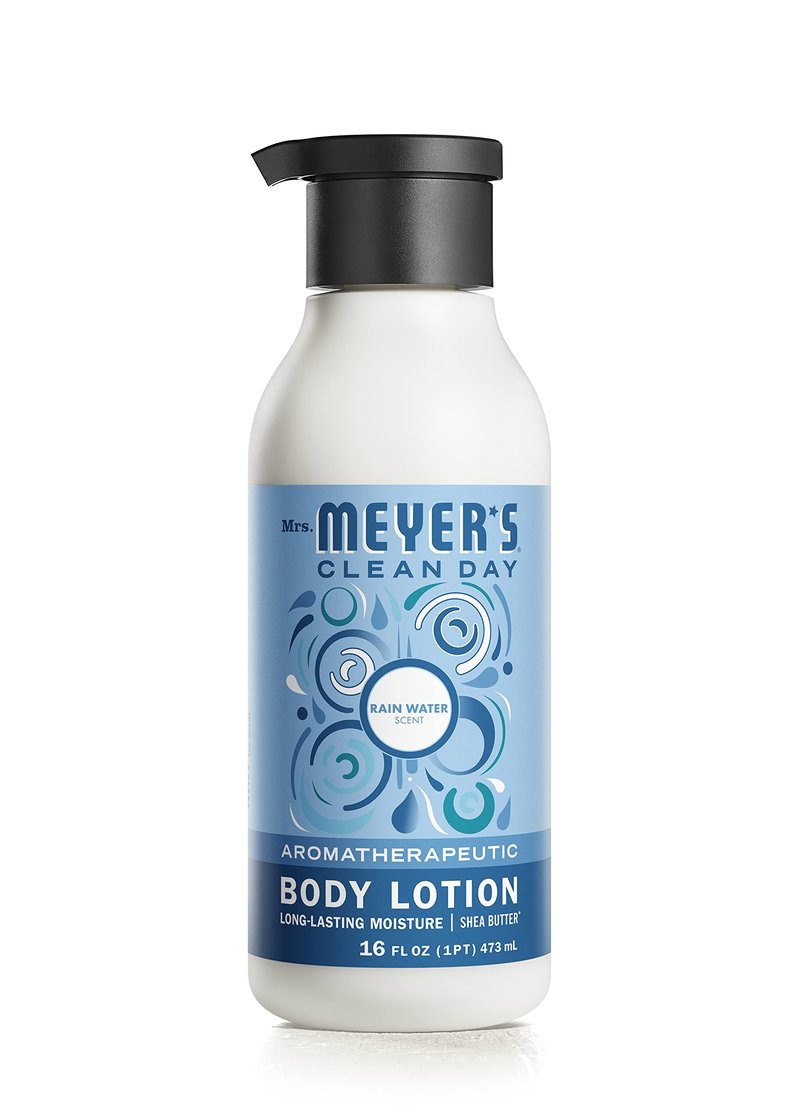 MRS. MEYER'S CLEAN DAY Body Lotion for Dry Skin, Non-Greasy Moisturizer Made with Essential Oils, Rain Water, 15.5 oz