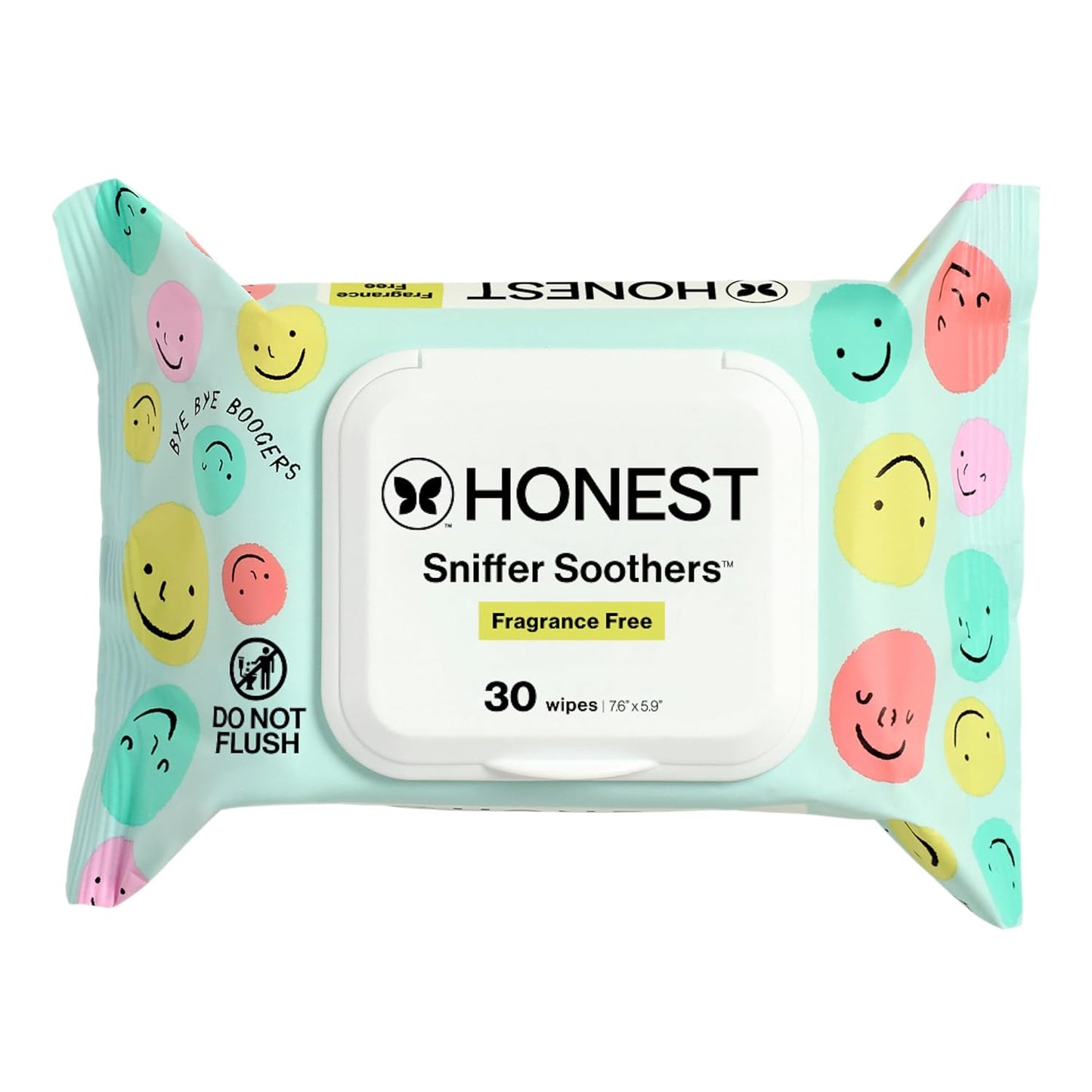 The Honest Company Plant-Based Snot Removing Wipes - Soothing Aloe Formula for Sensitive Skin | 30 Count