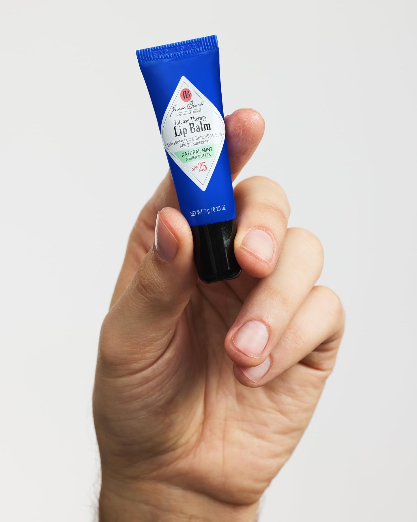 Jack Black Intense Therapy Lip Balm,0.25-Oz. – Natural Mint & Shea Butter,SPF 25 Sun Protection,Lip Moisturizer,Hydrating-Lip Balm with SPF,Long Lasting Treatment,(Pack of 2)