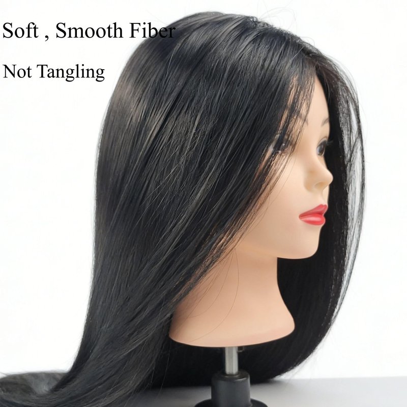 Mannequin Head with 28 inch Hair to Practice Hairstyling Braiding Cosmetology Training Head Mannikin Doll Head for Hairdresser Beginner Learning Teaching
