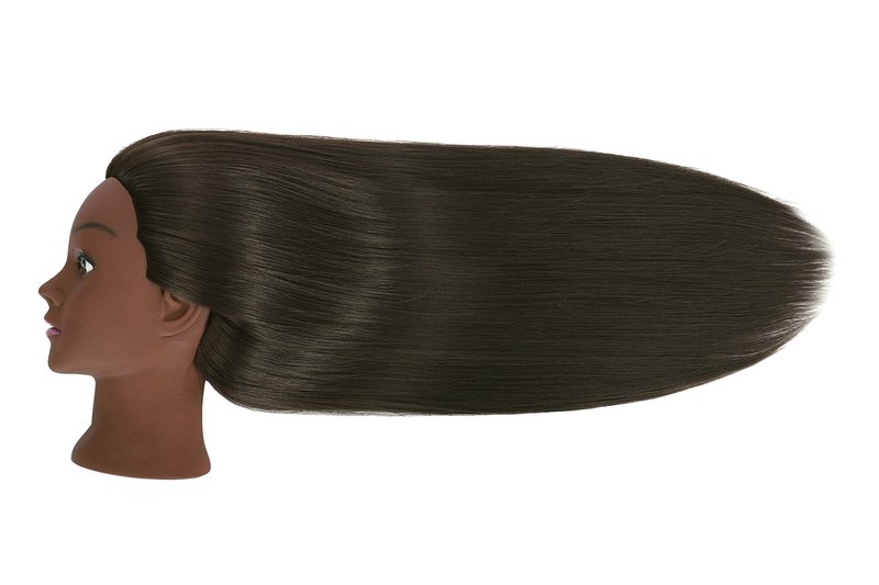 QACIEH 30 Inch 80% Real Human Hair Mannequin Head with Stand for Hairdresser Practice Manikin Cosmetology Doll Training Head Braiding Styling Curling Cutting Display