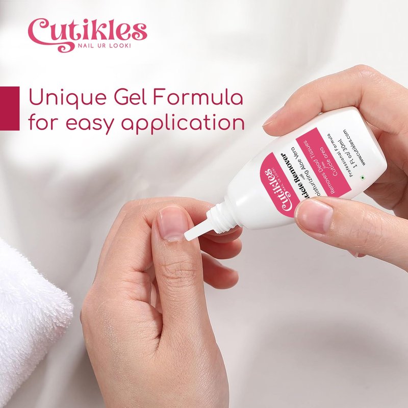 Cutikles Cuticle Remover Gel. Quick-Action, No-Spill Professional Gel Formula Removes Dead Tissues from Cuticle Area Instantly. Moisturizing Aloe Vera protects & hydrates nails - 1 Fl Oz