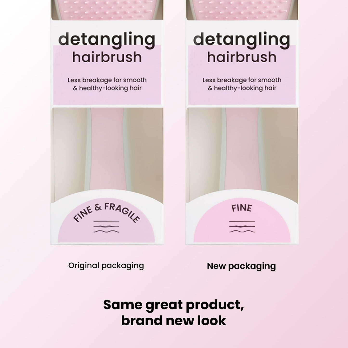 Tangle Teezer Fine Ultimate Detangler Brush, Dry & Wet Hair Brush to Detangle & Reduce Breakage for Fine Hair Types, Marshmallow Pink & Mint