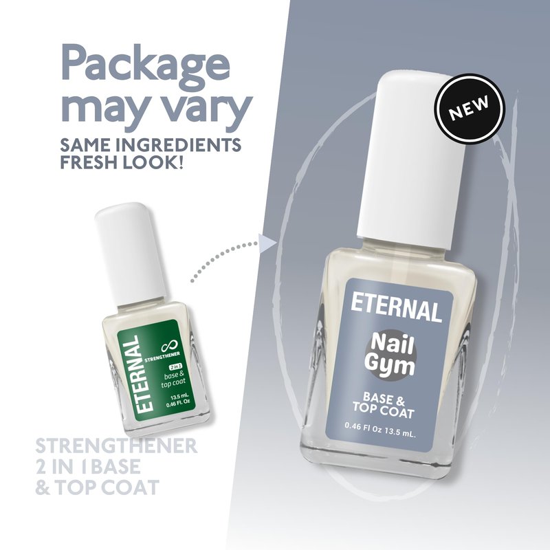 Eternal Nail Hardener | Strengthening Nail Treatment and Base Coat for Weak Soft Brittle Nails, Clear Nail Strengthener for Natural Nail Care