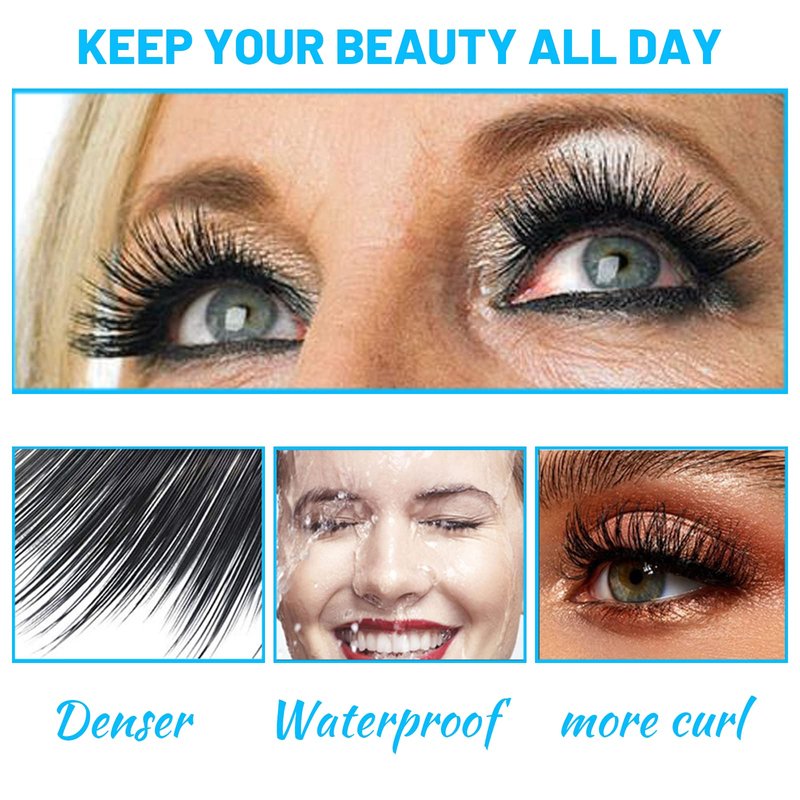 Mascara for Older Women 60 Plus, Mascara for Women over 60 with Thinning Lashes, Waterproof Hypoallergenic Tubing Mascaras Black Volume and Length for Sensitive Eyes (1 Pack)