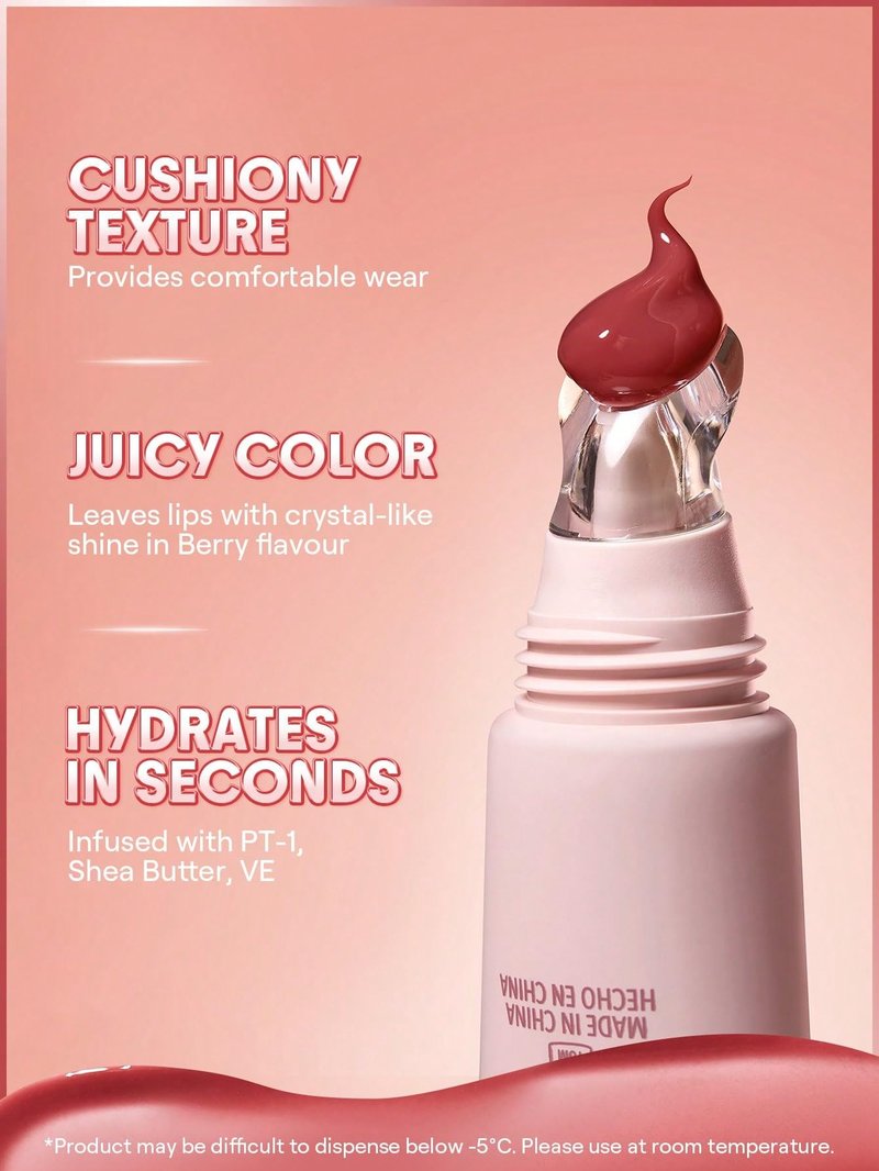 SHEGLAM Crystal Glaze Moisturizing Lip Gloss Hydrating Jelly Long Lasting Waterproof Plumping Lip Gloss-Berry Smoothie