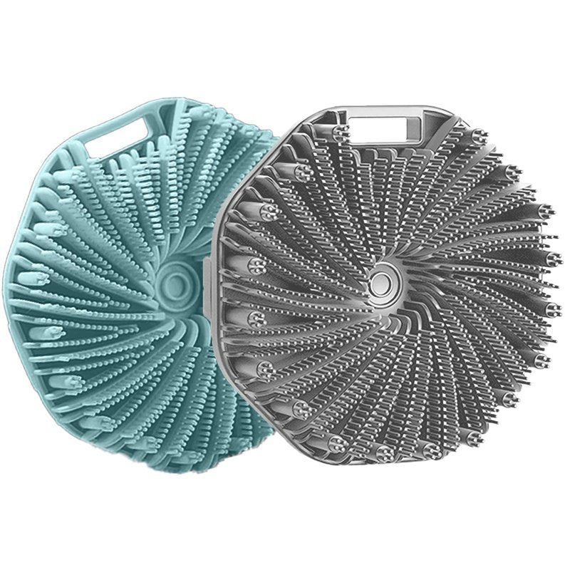 RamPula Silicone Body Scrubber Shower Brush Super-Exfoliating Body Brush & Non-Slip Strap, Loofah Alternative Bath Scrubber for Sensitive/All Skin Types, Gentle Massage & Effective Shower Exfoliation