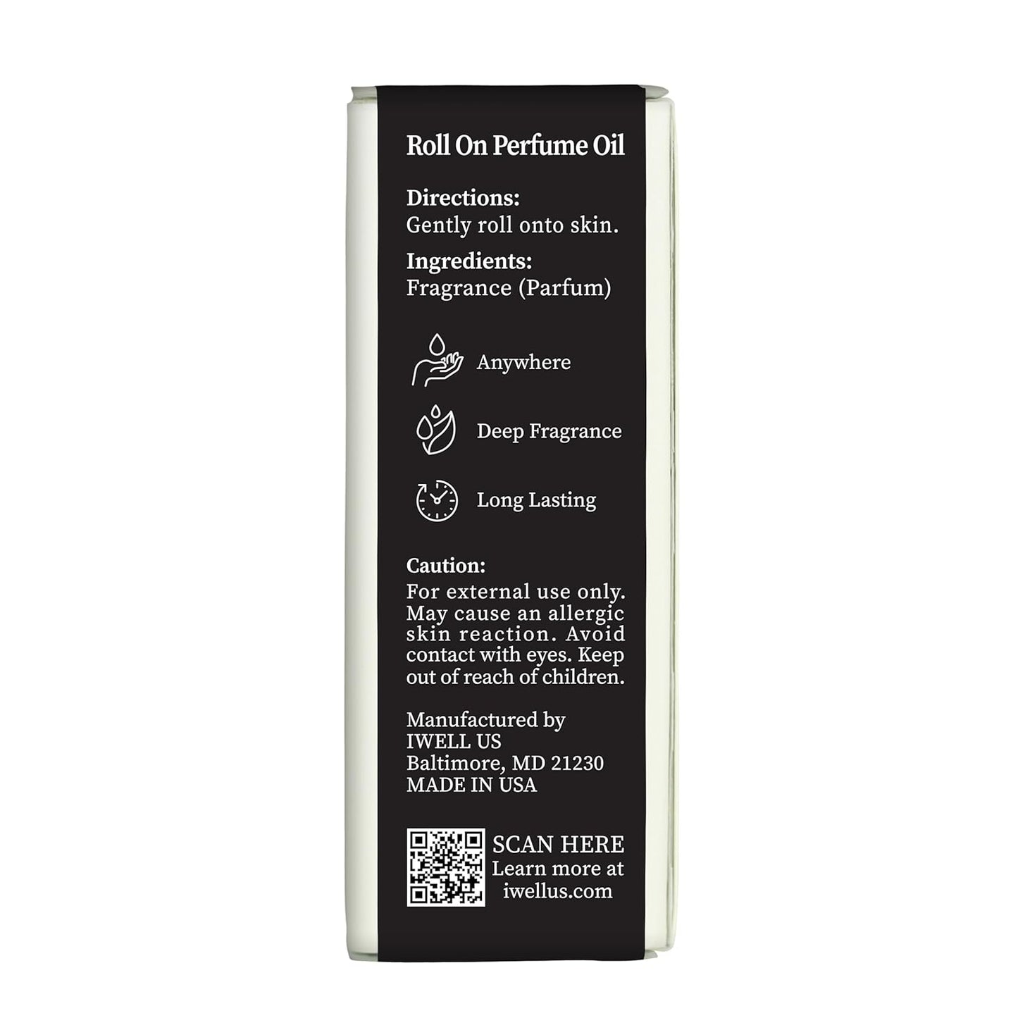 Well's Oil Roll-On Perfume Oil (Bacarat 540) | Oil-Based Fragrance | Long-Lasting Wear | Paraben-Free | 0.33 fl oz / 10 ml