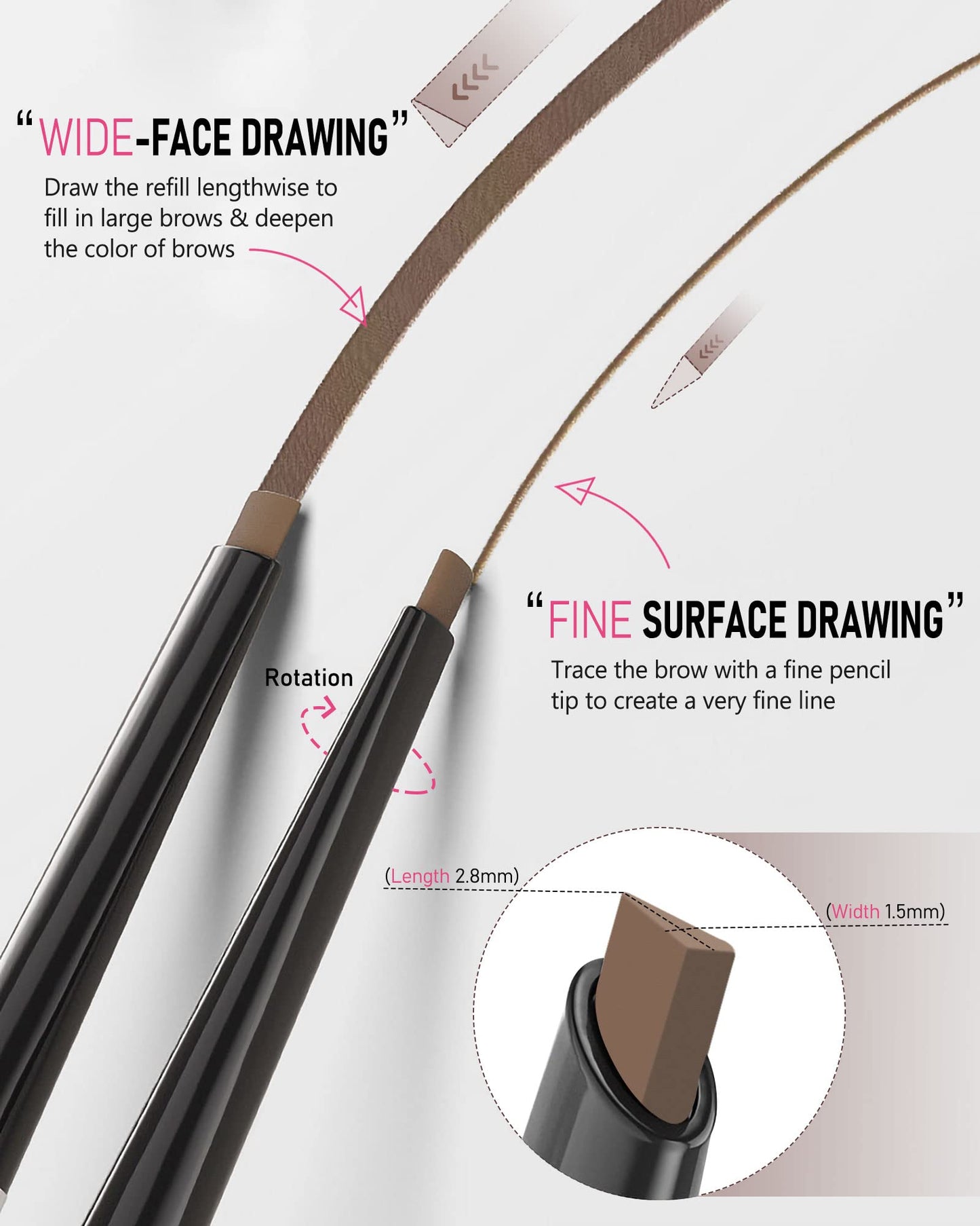 Yfulfill Light Brown Eyebrow Pencil Waterproof for Women - Eye Brow Makeup Pen