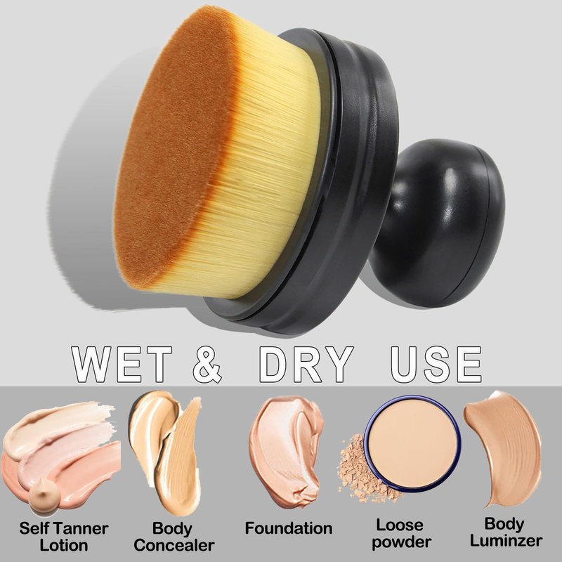 Extra Large Body Makeup Brush For Self Tanner, Wide-headed Kabuki Foundation Tanning Brush Streak-Free Blending Applicator for Leg, Back & Full Body, Bronzer, Lotion Tan Mousse, Wet&Dry Use