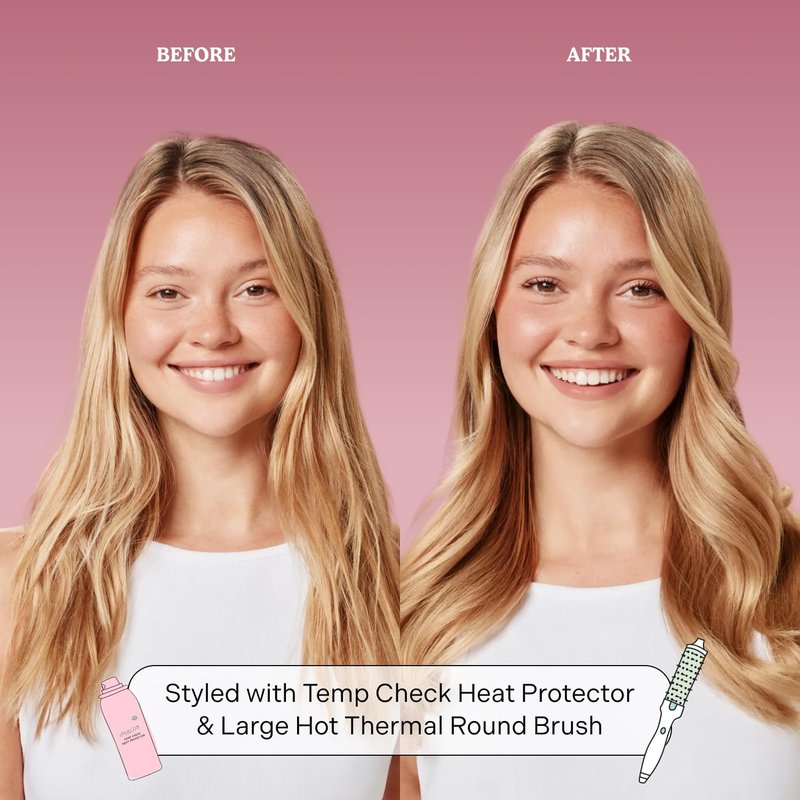 Mane Large Heated Round Brush - 1.77 Inch Thermal Brush for Voluminous Blowouts | Ionic Technology & Anti-Tangle Bristles