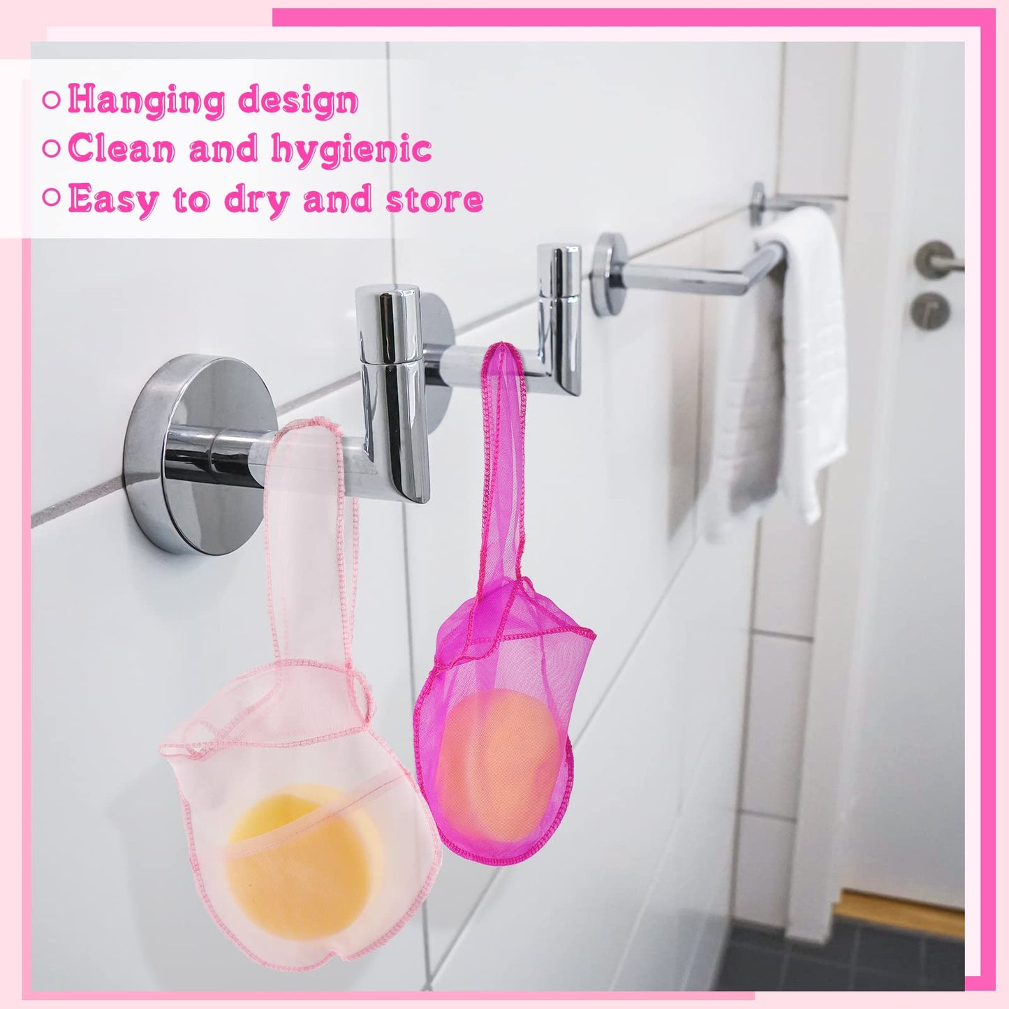 Nuanchu 4 Pcs Shampoo Bar Conditioner Bag Shampoo Bar Mesh Soap Bags for Exfoliating Soap Saver Pouch Bottle Free