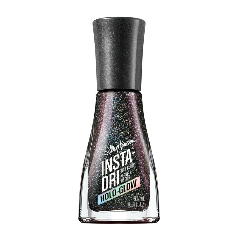 Sally Hansen Insta-Dri Holo-Glow Nail Polish | Quick Dry, Long Lasting, Streak-Free Shine | Opaque, Shimmery | 108 Chrome Zone | Holographic Silver Nail Color