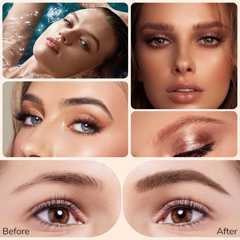 Eyebrow Pencil 4 Fork Tip 3D Microblading,2024 New Magic Eyebrow Pencil 4-Tip Eyebrow Pencil Natural Makeup Fine Stroke,Microblading Eyebrow Pen Eye Brown Makeup Stay on All Day (Dark Brown)