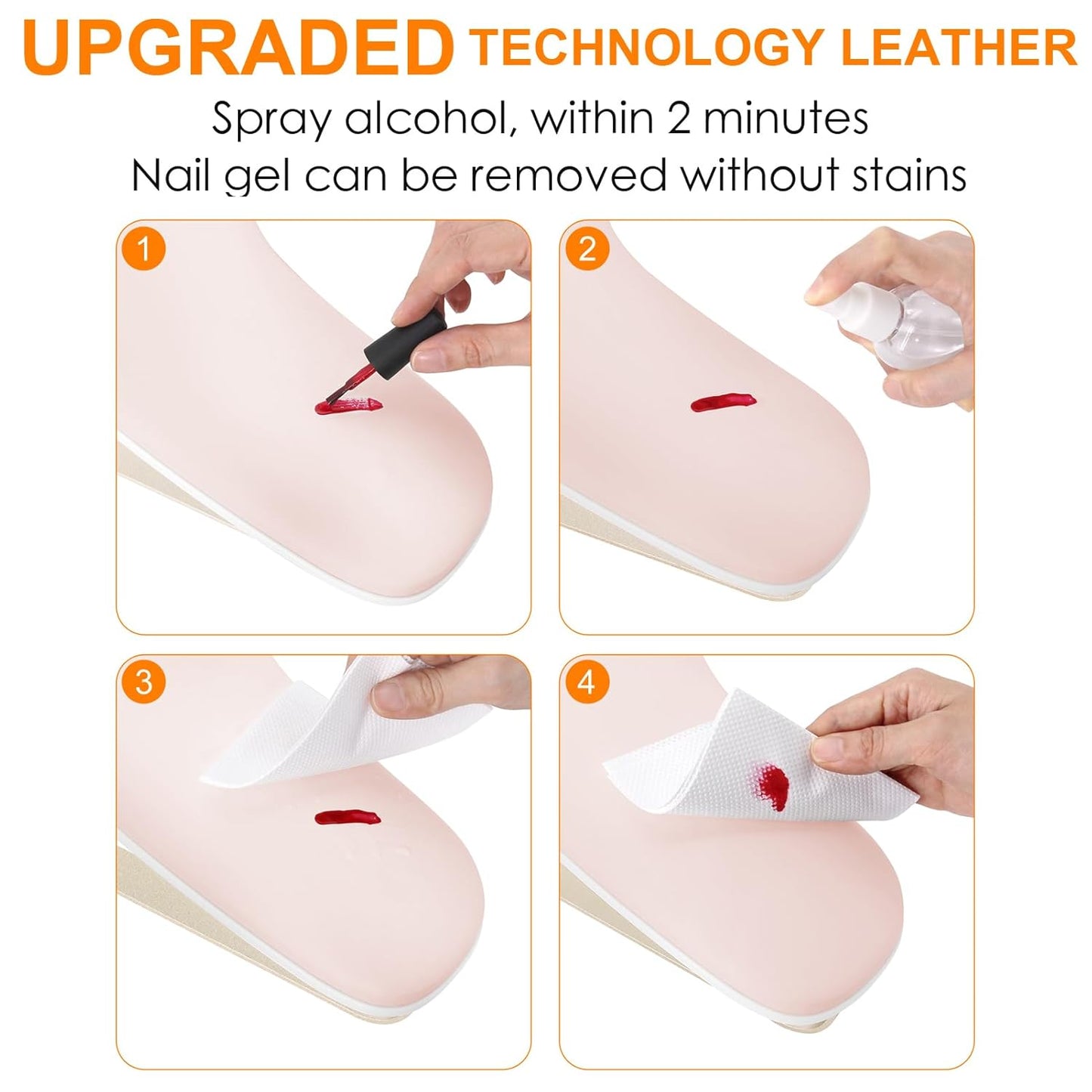 U-Shaped Nail Arm Rest Stand - Upgraded 10° Incline, Pink with Gold Aluminum Alloy Holder | Non-Slip Manicure Support