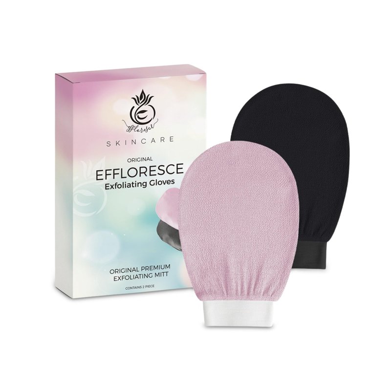 Exfoliating Glove Pack of 2 – Deep Cleaning Exfoliating Body Scrubber- Exfoliating Gloves for Shower for Smooth Radiant Skin – Dead Skin Remover & Body Scrub Mitt for Skin Cell Renewal