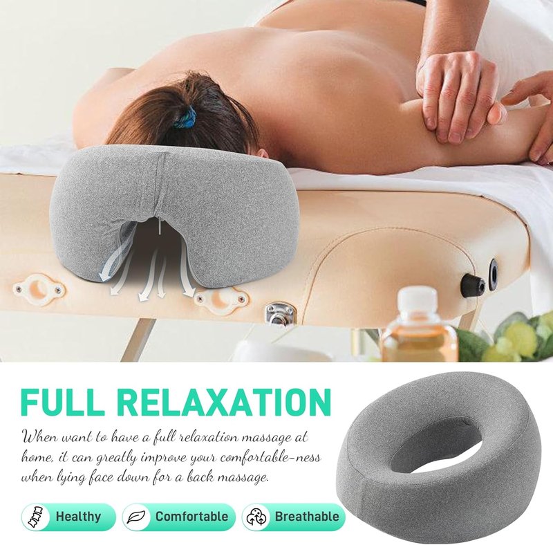 Skiennix Face Down Pillow - Comfortable Massage Headrest for Stomach Sleeping | Ideal for Post-Surgery Recovery