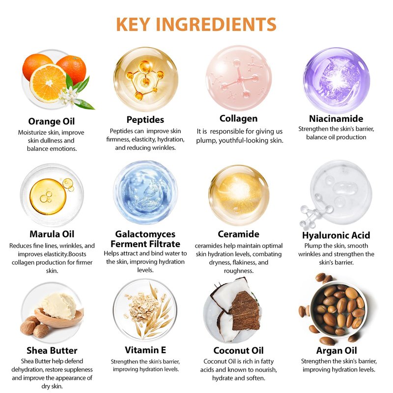 23 Pcs Mother's Day Gifts for Mom, Orange Facial Skin Care Set for Women & Men, Bath and Body Gifts Basket Kit, Home Spa Gift Baskets, Birthday Gifts For Women, Serum, Clay Mask, Christmas,Anniversary