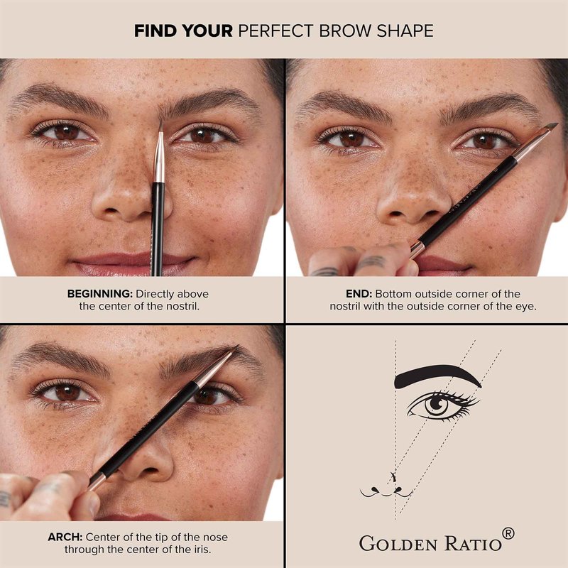Anastasia Beverly Hills Mini Brow Definer - Travel-Size 3-in-1 Triangular Tip Retractable Eyebrow Pencil for Outlining, Filling & High-Definition Shading - Medium Brown