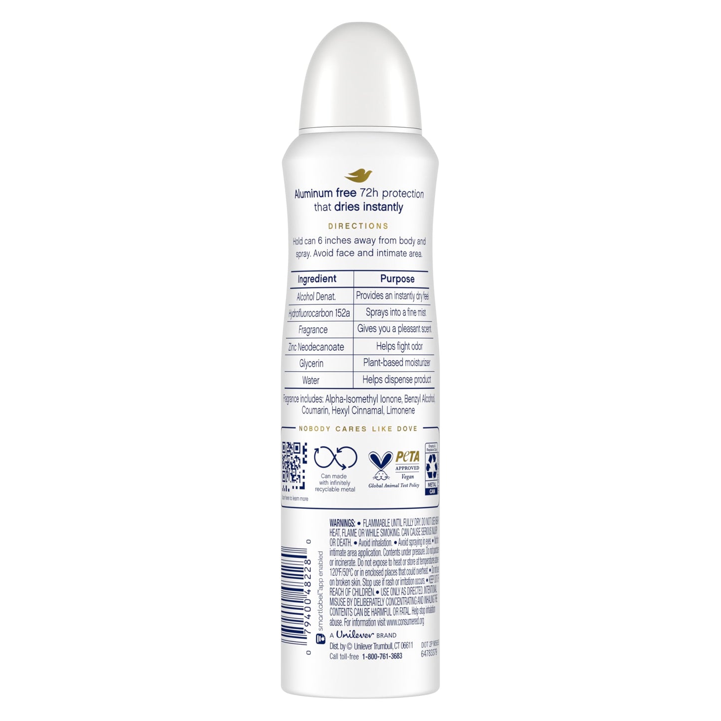 Dove Aluminum Free Deodorant Spray for Women 3 Count Cucumber & Green Tea 72 hour odor protection 4 oz