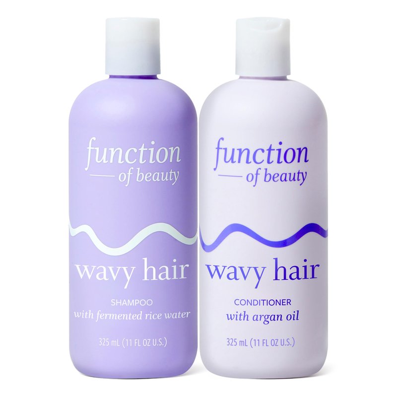 Function of Beauty Wavy Hair Shampoo & Conditioner Set - Sulfate-Free Shampoo & Conditioner Duo for Natural Wavy Texture - Lightweight, Anti-Frizz, Strengthening & Hydrating - Hair Care Products